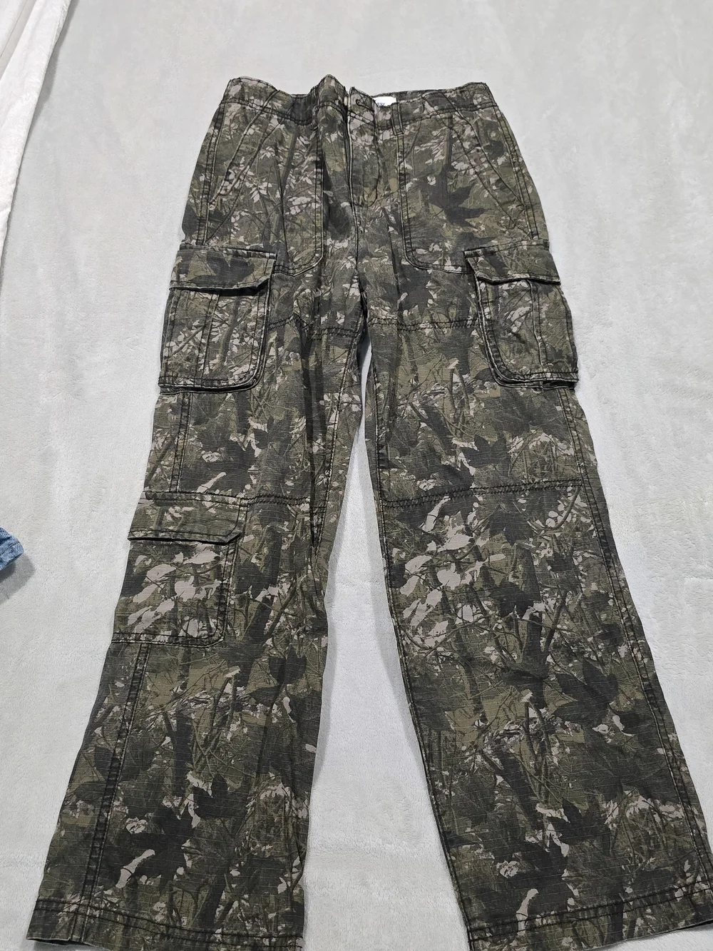 Old Navy Boys Olive Camo Cargo Pants with Blue Denim Jeans
